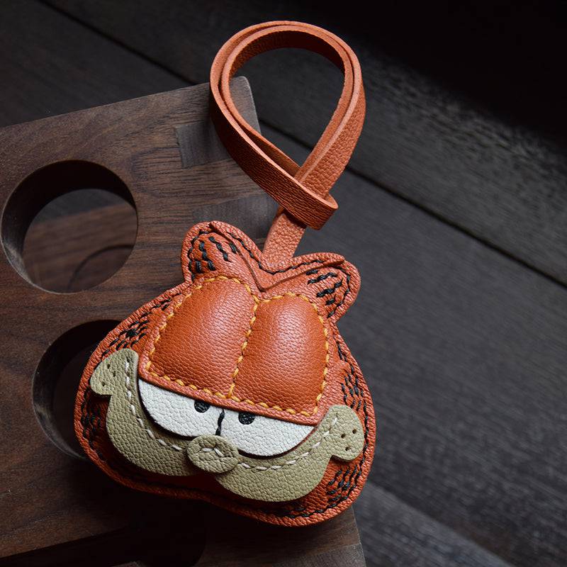 Garfield | Handmade Leather Bag Charms & Keychain