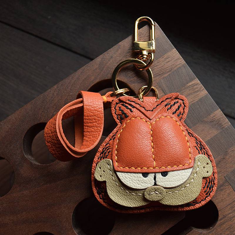 Garfield | Handmade Leather Bag Charms & Keychain