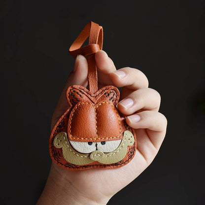Garfield | Handmade Leather Bag Charms & Keychain