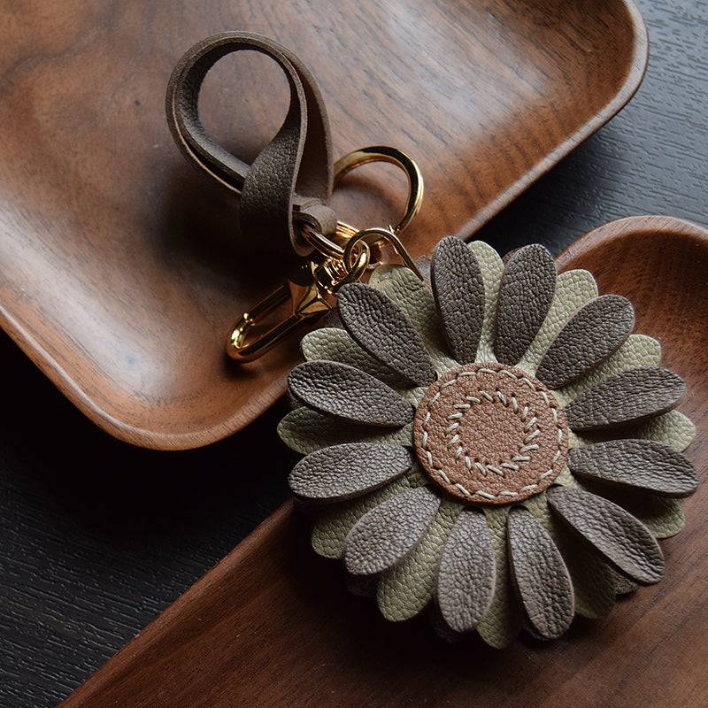 Flower | Handmade Leather Bag Charm & Keychain - Ayaya