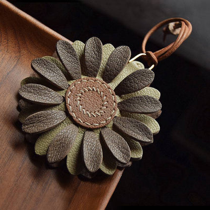 Flower | Handmade Leather Bag Charm & Keychain - Ayaya