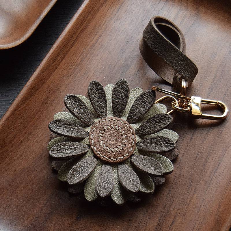 Flower | Handmade Leather Bag Charm & Keychain - Ayaya